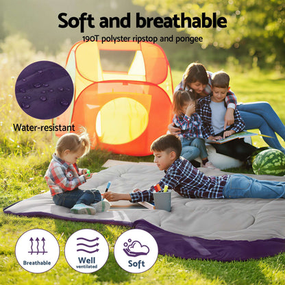Weisshorn Sleeping Bag Single 213cm Thermal Camping Hiking Pink