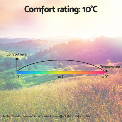 Weisshorn Sleeping Bag Single 213cm Thermal Camping Hiking Pink