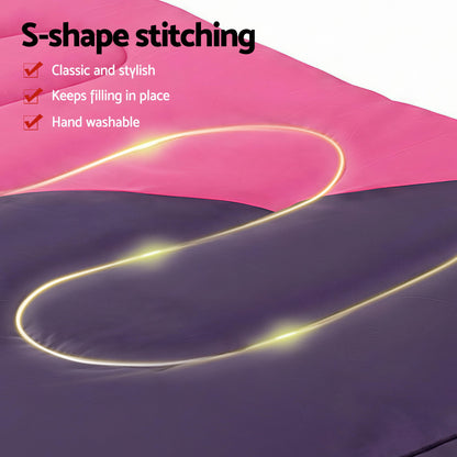 Weisshorn Sleeping Bag Single 213cm Thermal Camping Hiking Pink