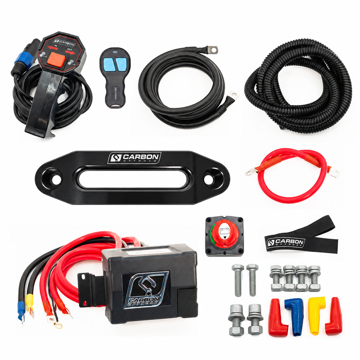 Carbon Winch Accessory Kit 12V Short Drum