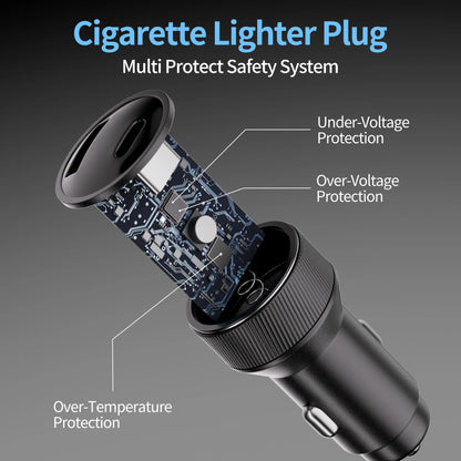 Outcamp Car Charger for Starlink Mini with Dual USB and Voltmeter