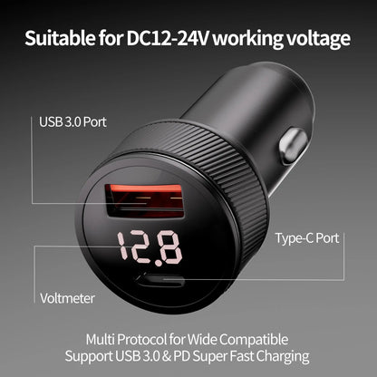 Outcamp Car Charger for Starlink Mini with Dual USB and Voltmeter