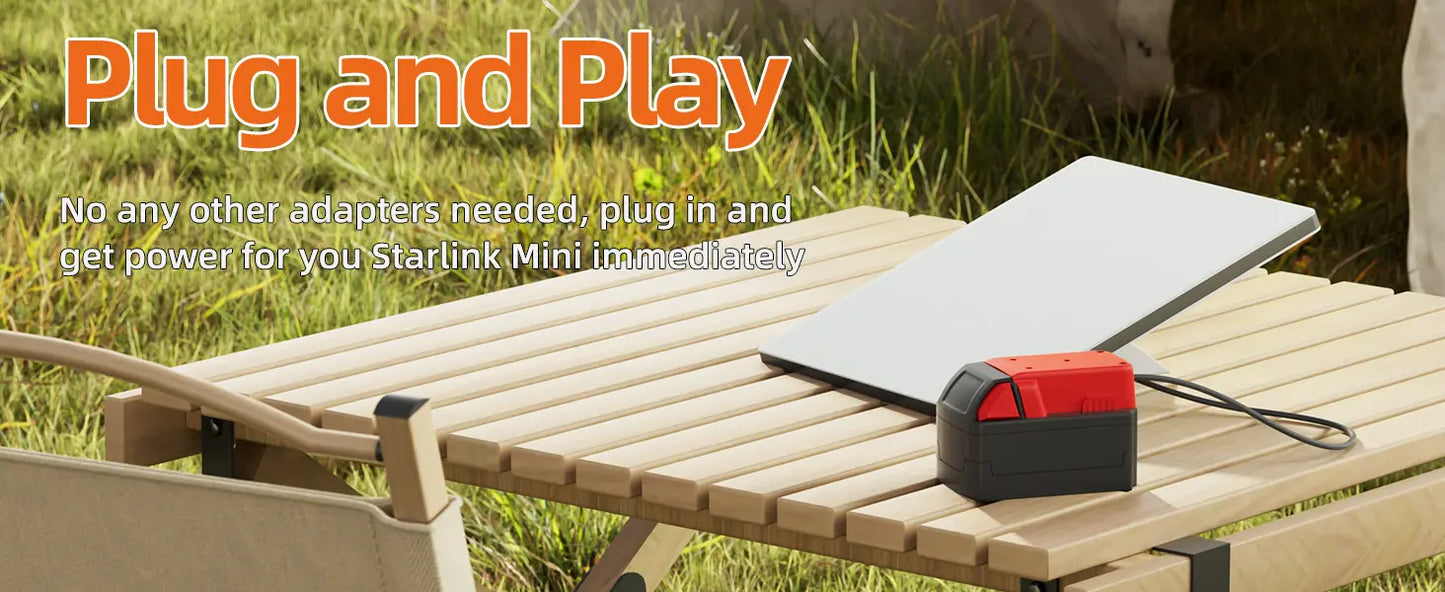 Outcamp Milwaukee M18 Battery Adapter for Starlink Mini