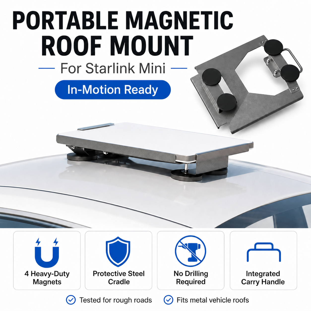 Outcamp Magnetic Roof Mount for Starlink Mini