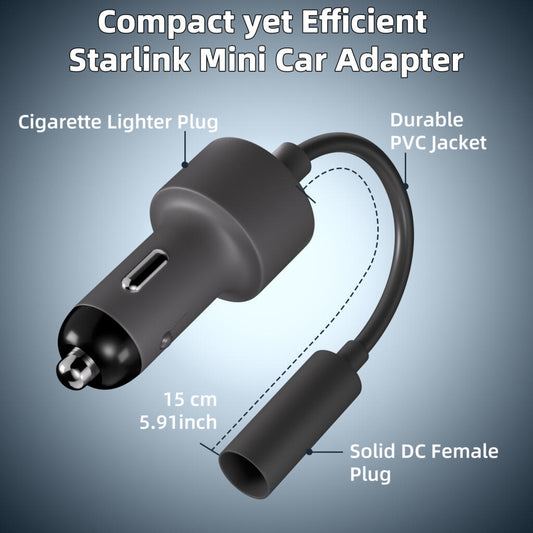 Outcamp 12V/24V Car Power Adapter for Starlink Mini
