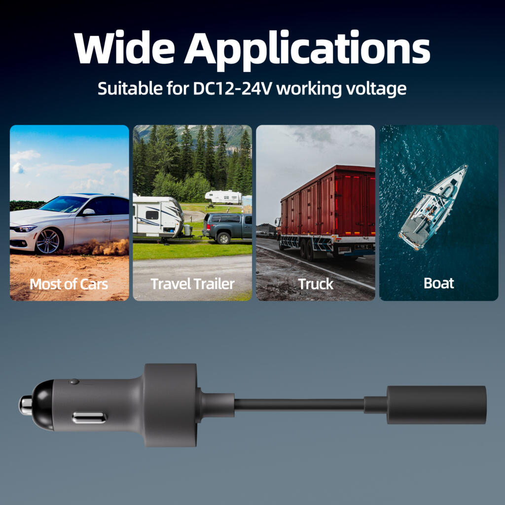 Outcamp 12V/24V Car Power Adapter for Starlink Mini