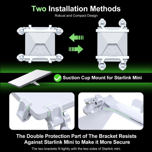 Outcamp Four-Cup Glass Mount for Starlink Mini