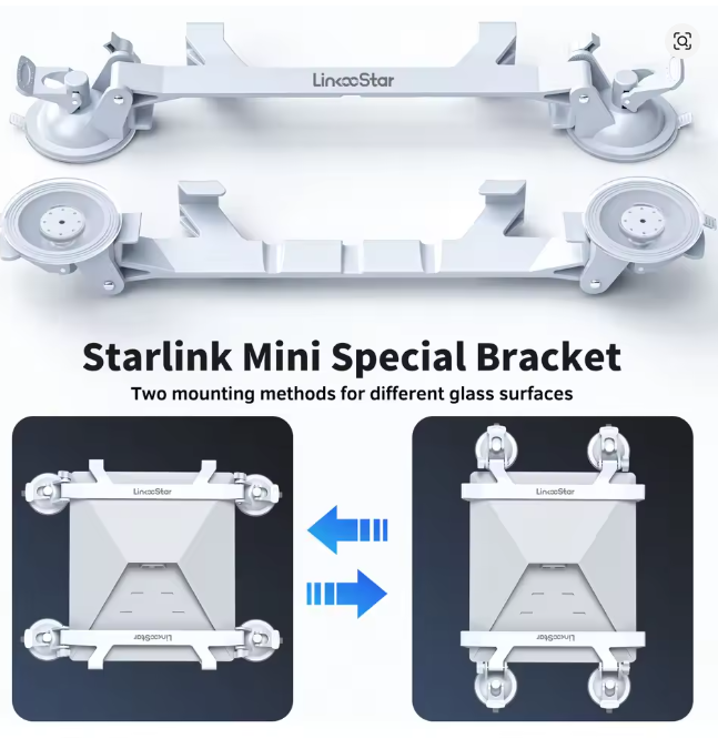 Outcamp Four-Cup Glass Mount for Starlink Mini