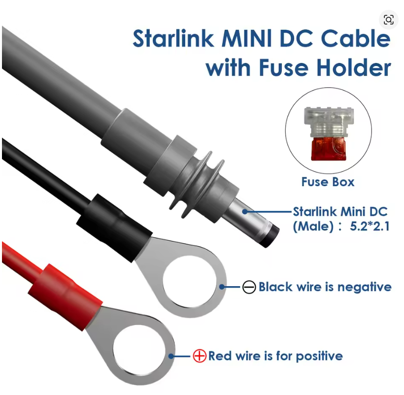 Outcamp Direct Battery Cable for Starlink Mini