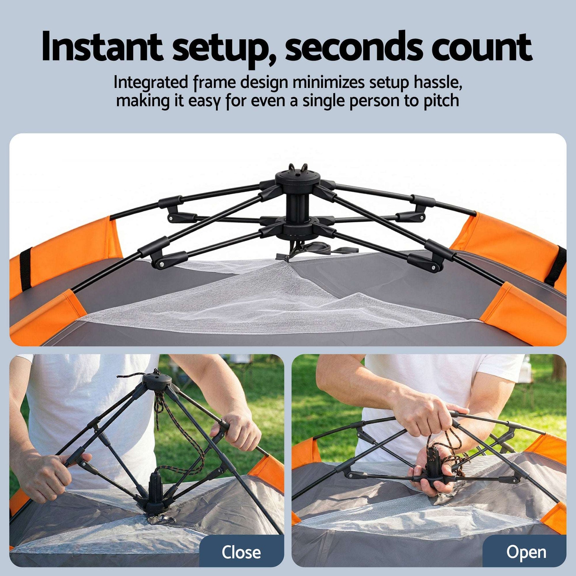 Weisshorn 2 Person Instant Pop Up Camping Tent Automatic Waterproof Hiking Beach