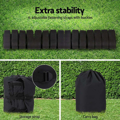 Seamanship Boat Cover 25-27ft Trailerable Jumbo Marine 600D Heavy Duty Black
