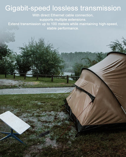 Starlink Coupler  for Starlink Cable/Cat7/Cat6/Cat5E/Cat5 Network LAN Cable Extender IP68 Waterproof (PoE Supported)