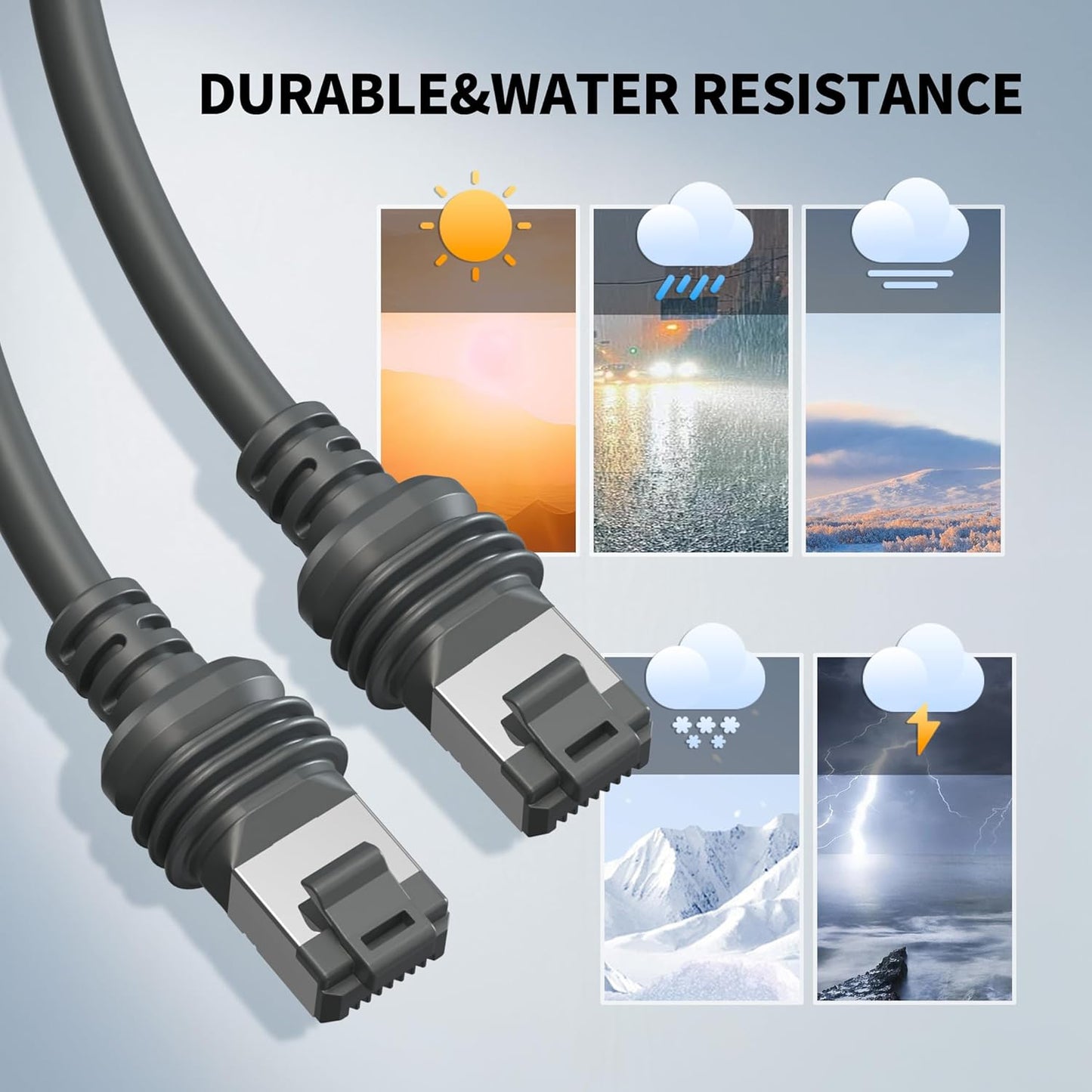 Starlink Gen 3 Ethernet Cable 6.5FT/ 2M Cable, Waterproof, Grey