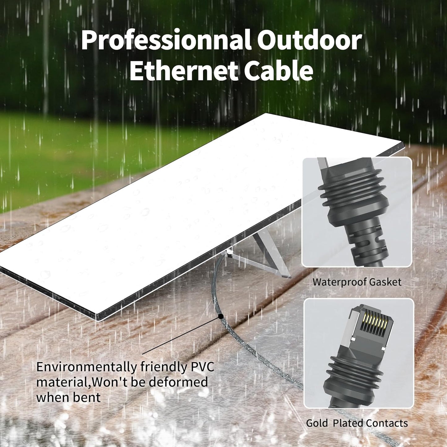 Starlink Gen 3 Cable 24AWG  Waterproof  (150FT)