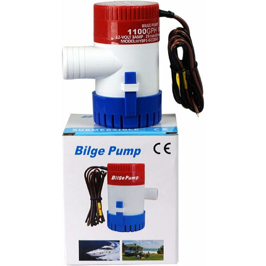12V Marine Bilge Pump 1100GPH Non-Automatic