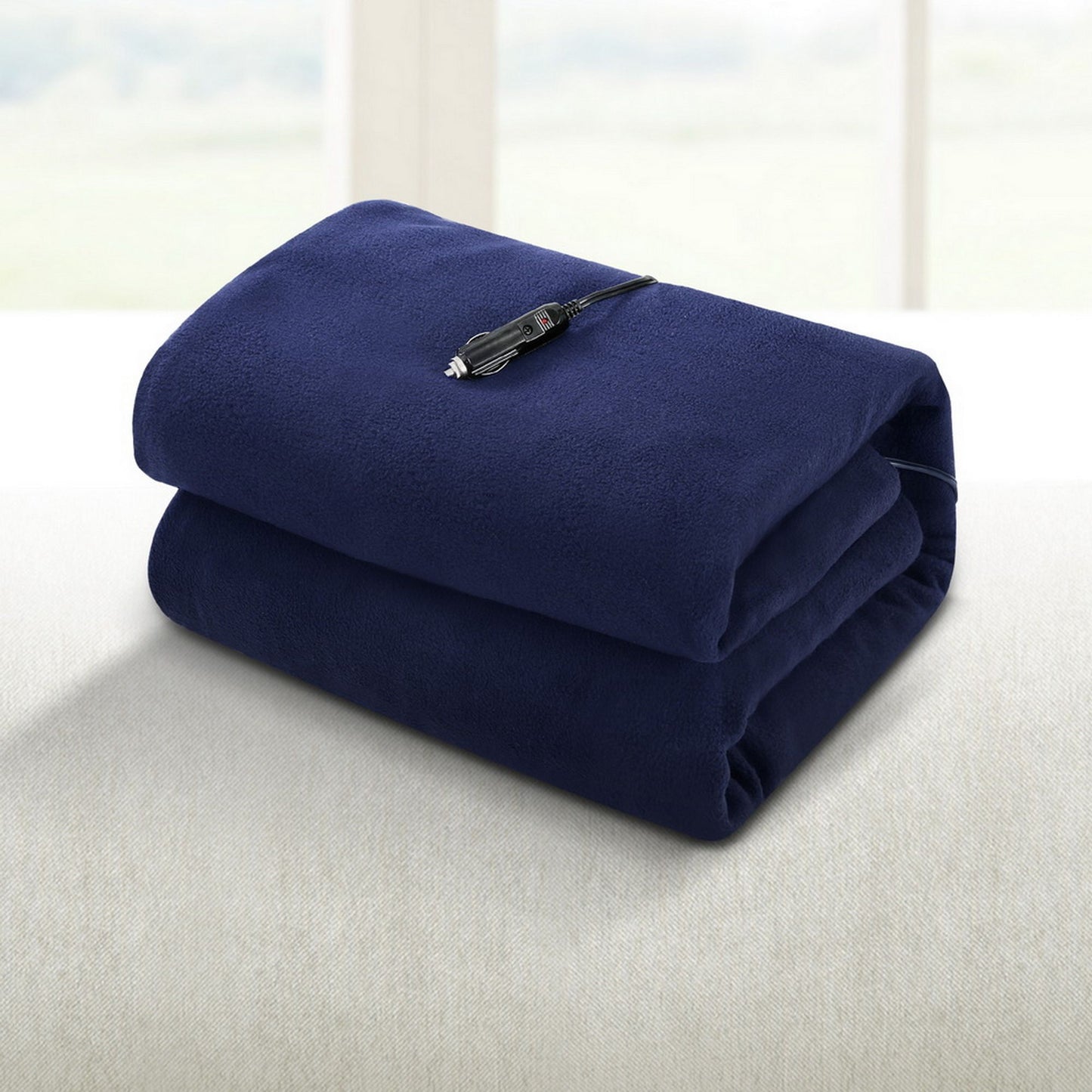 12V Heated Car Blanket for Travel and Camping, Electric Throw Rug