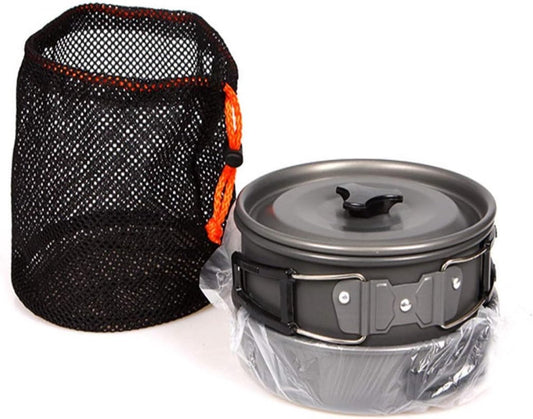 Camping Cookware Set 3 Piece with Pot, Pan & Teapot