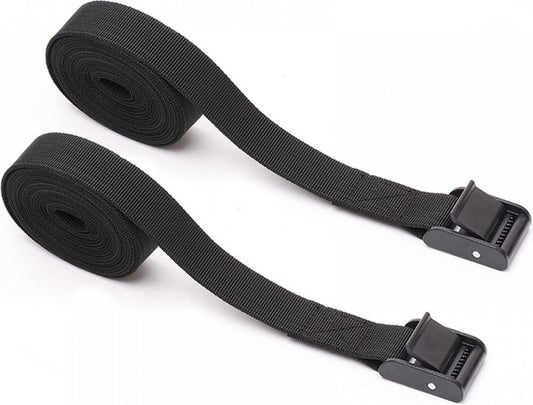 Cam Buckle Tie Down Straps 1.5m 4 Pack Black