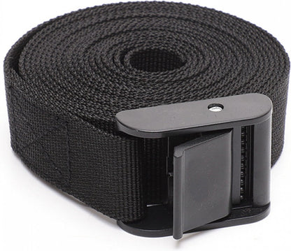 4 pieces - Tension straps - Lashing straps - Fastening straps - 25 MM * 1.5 meters long - Polyester fibers - Black - with buckle - adjustable - for vans, bicycles, trailers, luggage
