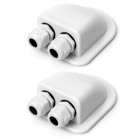 IP68 Solar Cable Entry Glands 2 Pack White