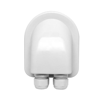 2 Pcs IP68 Waterproof ABS Solar Double Cable Entry Gland-Weather Resistant Dual Cable Entry Housing for Solar Panels of RV, Caravan and Marine, White