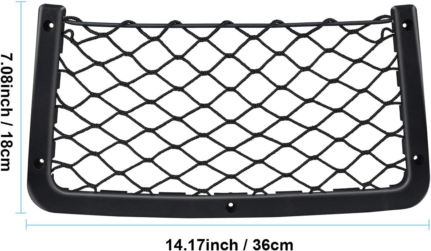 Car Campervan Storage Nets 4pcs, Elastic Van RV Mesh Storage Net Pocket with Plastic Frame, Suit for Caravan Motorhome Boat Storage Solutions