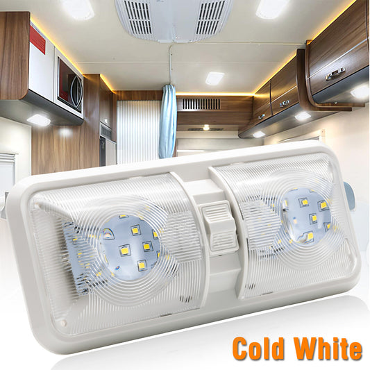 12V RV Double Dome LED Ceiling Light