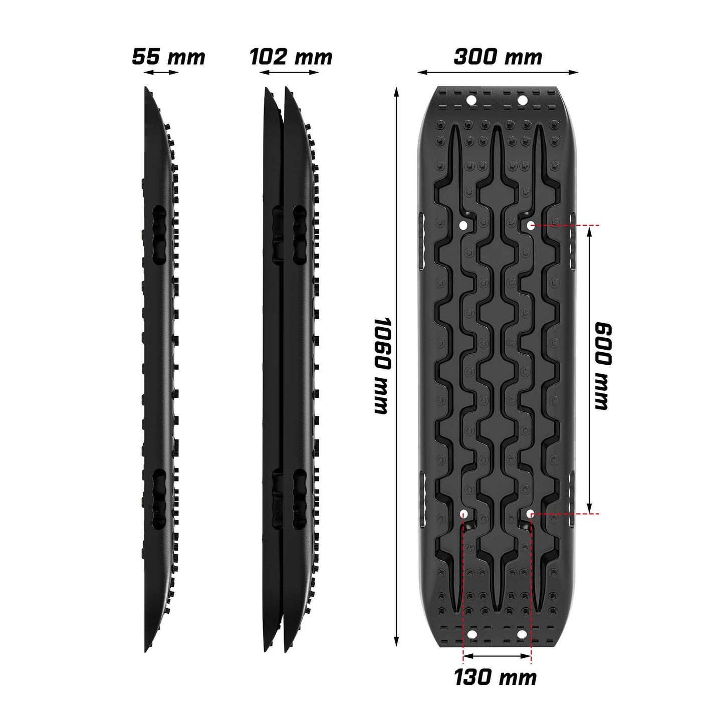 Recovery Tracks Gen 3.0 Kit - X-BULL Black