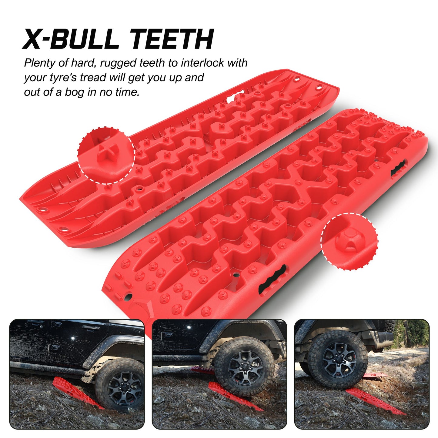 X-BULL Gen 3.0 Recovery Tracks Kit - Red