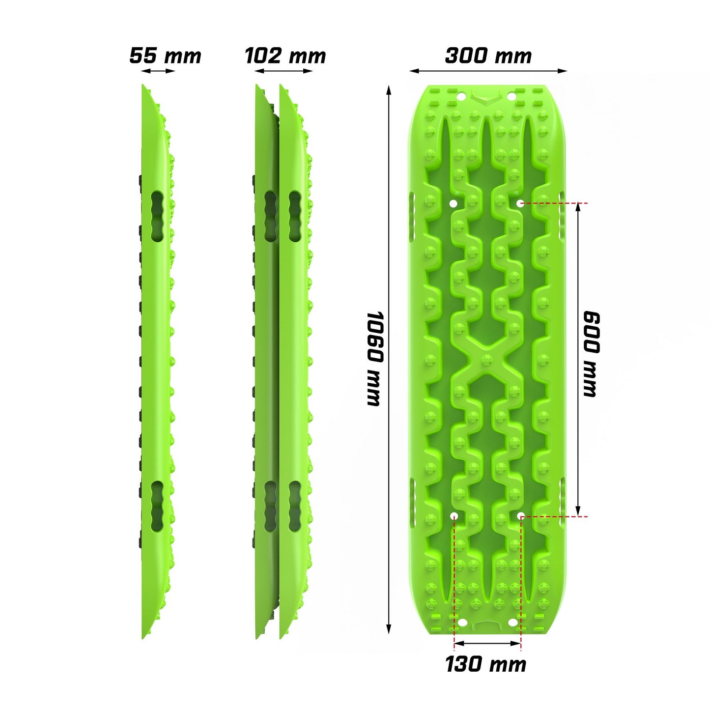 Recovery Tracks Gen 3.0 Kit with Mounting Pins - Green