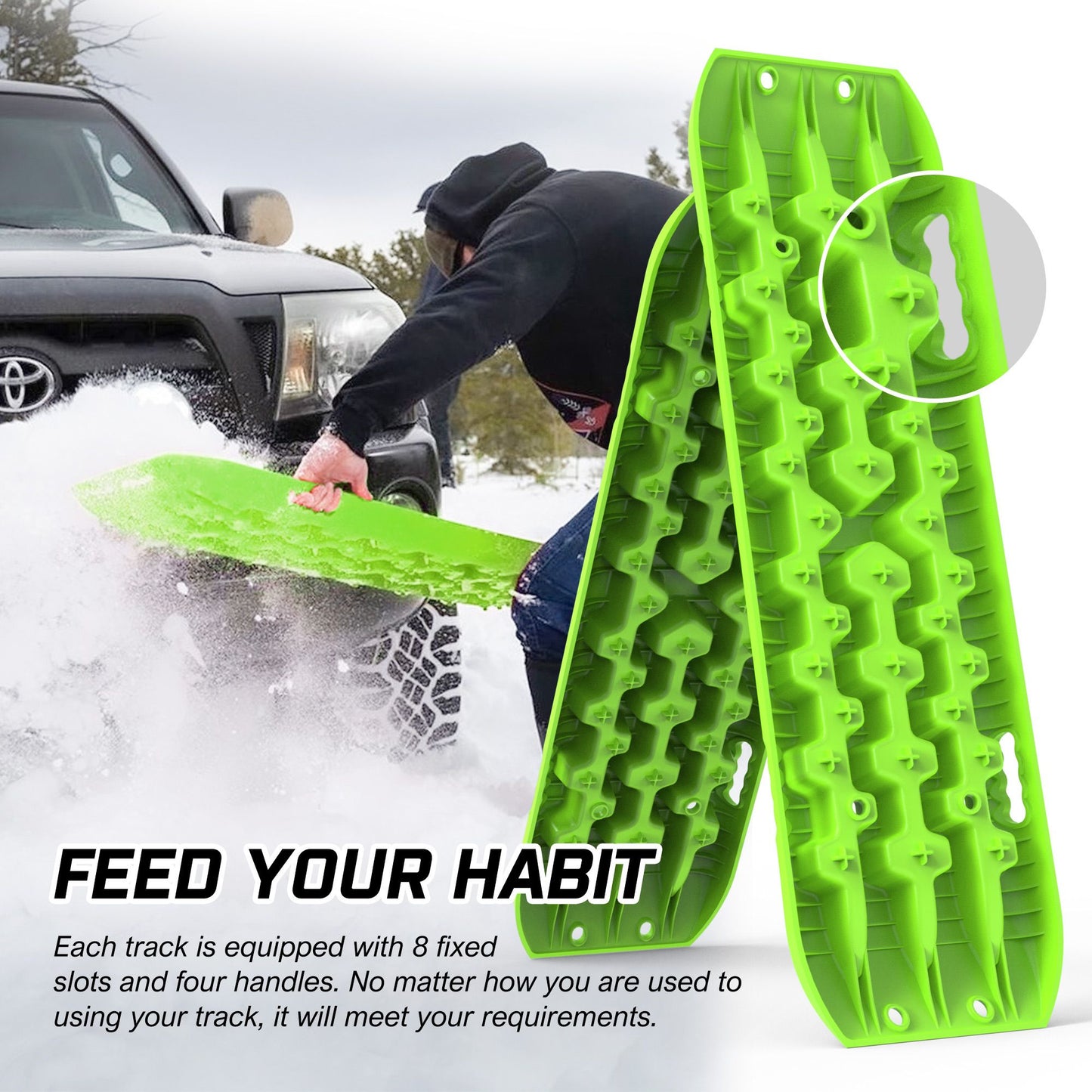 Recovery Tracks Gen 3.0 Kit with Mounting Pins - Green