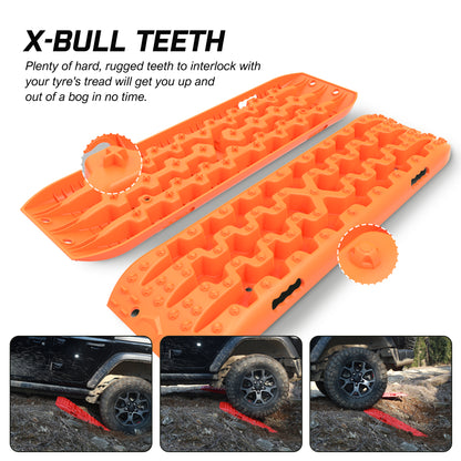 X-BULL Recovery tracks Sand 2 Pairs 4PC10T 4WD Sand / Snow / Mud Off-road Gen 3.0 - Orange