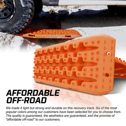 X-BULL Recovery tracks Sand 4x4 4WD Snow Mud Car Vehicles ATV 2pcs Gen 3.0 - Orange