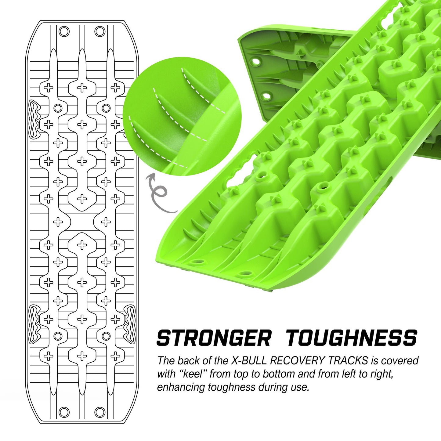 Recovery Tracks 2pc Gen 3.0 - X-BULL Green