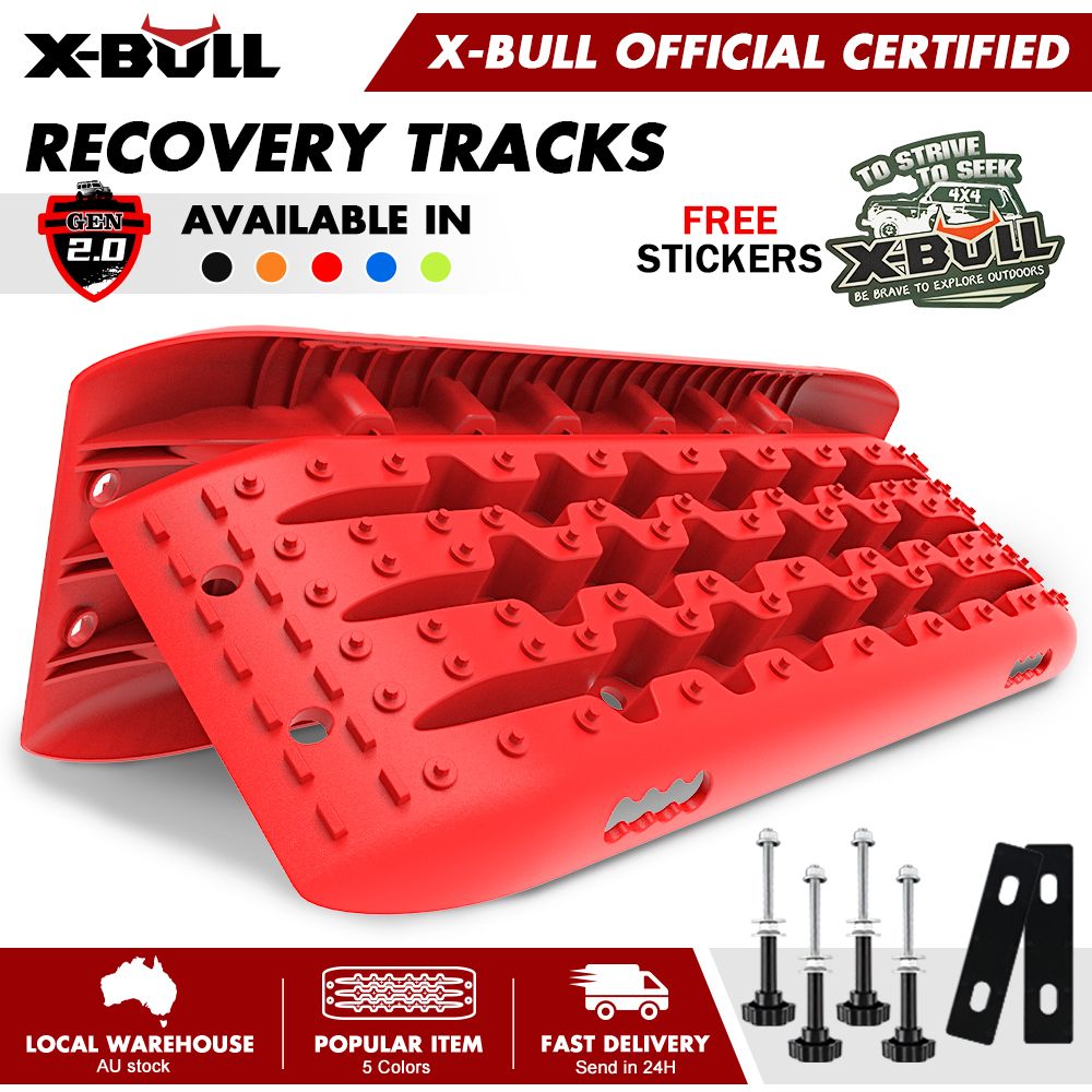 X-BULL Recovery Tracks with Mounting Pins - Red