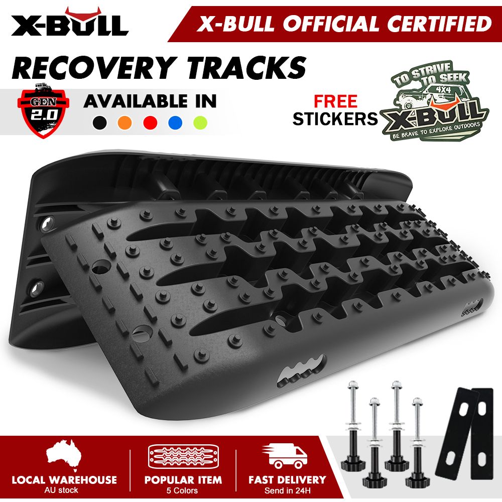 Recovery Tracks Gen 2.0 with Mounting Pins - X-BULL Black