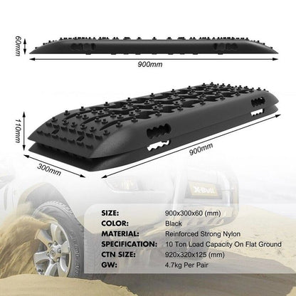Recovery Tracks Gen 2.0 with Mounting Pins - X-BULL Black
