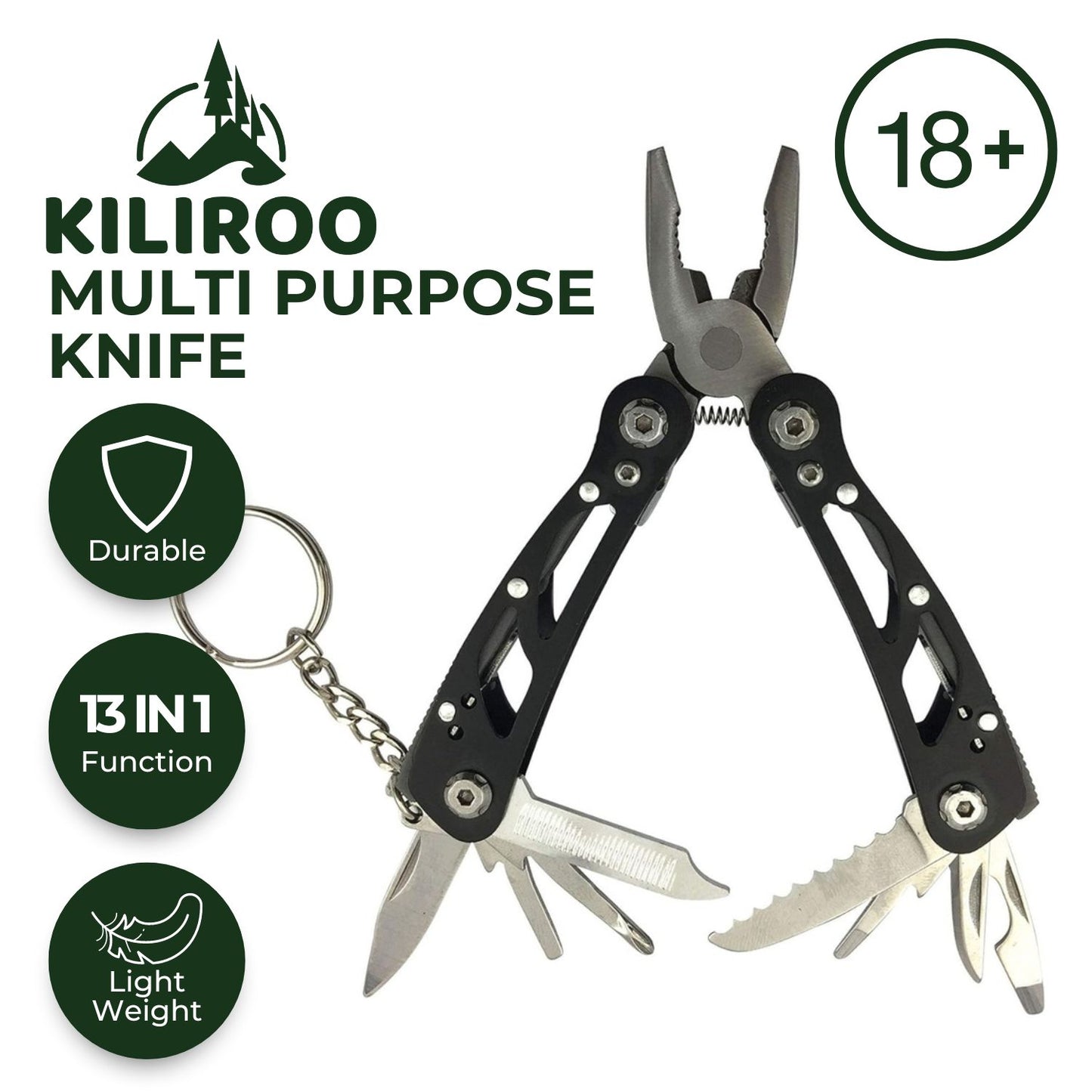 KILIROO Multi Purpose Knife - Black KR-MPK-101-XJ