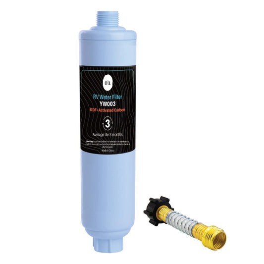 Inline RV Water Filter KDF Carbon Cartridge - YW003