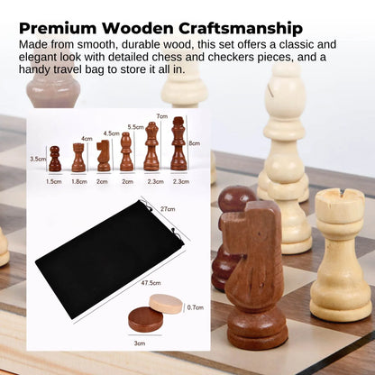 Social Hike 2-in-1 Magnetic Travel Chess & Checkers Set