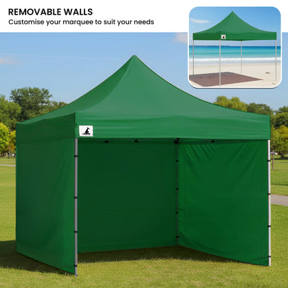 Wallaroo 3x3m Pop-Up Marquee with Walls - Green
