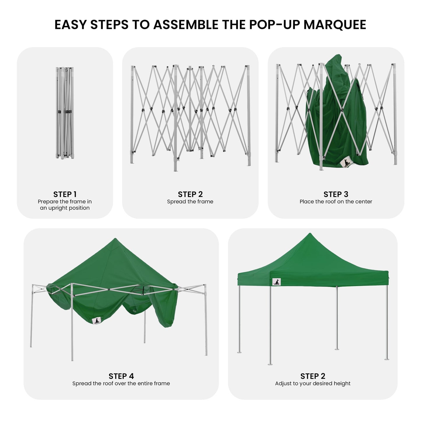 Wallaroo 3x3m Pop-Up Marquee with Walls - Green