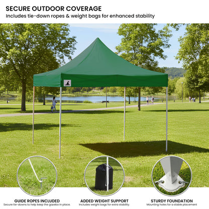Wallaroo 3x3m Pop-Up Marquee with Walls - Green
