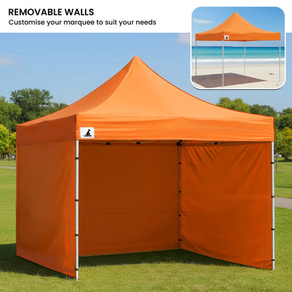 Wallaroo 3x3m Pop-Up Marquee with Walls - Orange