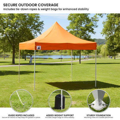 Wallaroo 3x3m Pop-Up Marquee with Walls - Orange