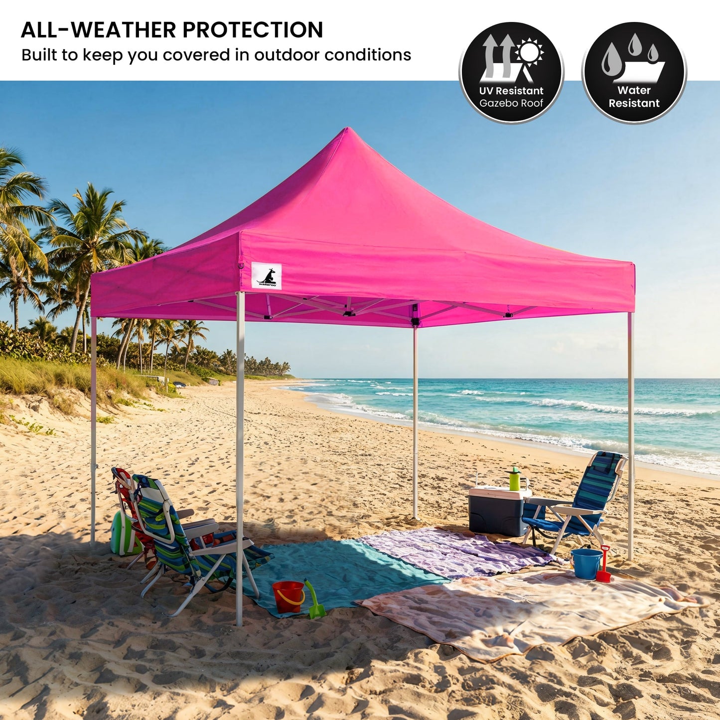 Wallaroo 3x3m Pop-Up Marquee with Walls - Pink
