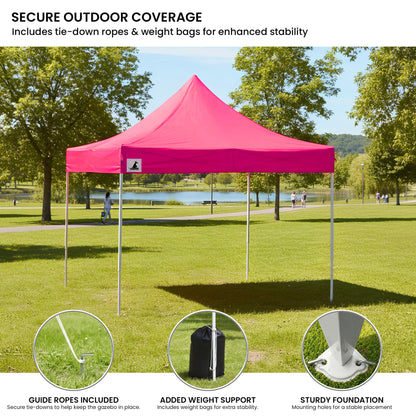 Wallaroo 3x3m Pop-Up Marquee with Walls - Pink