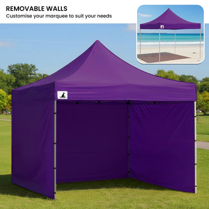 Wallaroo 3x3m Pop-Up Marquee with Walls – Purple