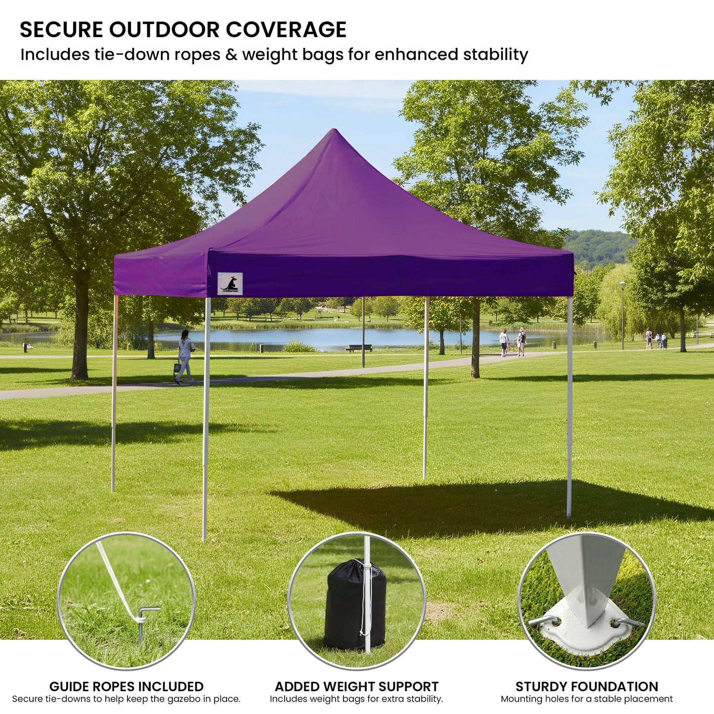Wallaroo 3x3m Pop-Up Marquee with Walls – Purple