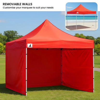Wallaroo 3x3m Pop-Up Marquee with Walls - Red
